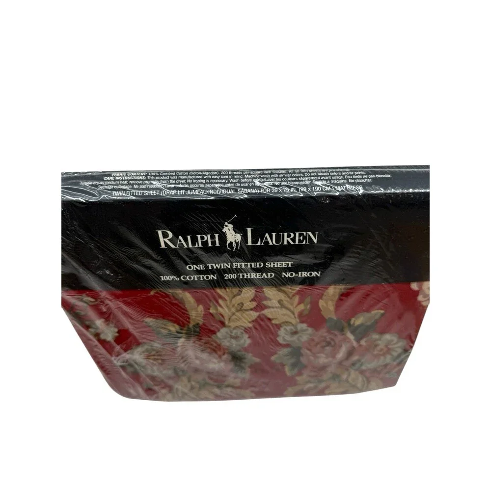 Vintage Ralph Lauren Marseilles Twin Fitted Sheet NOS Sealed 100% Cotton NEW!